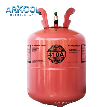 China factory refrigerant R410a gas   net weight 11.3KG cylinder  with 99.99% high purity